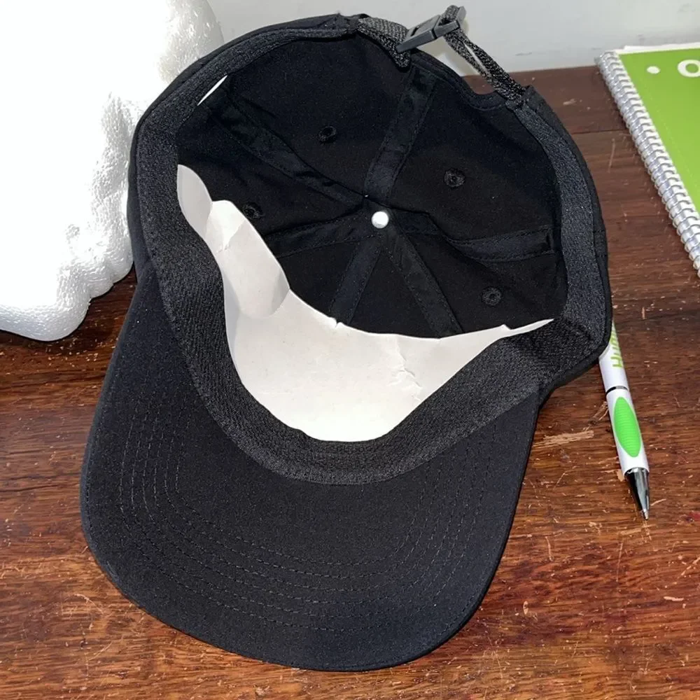 Huel Food for Fuel Power Black Poly Sports Tennis Golf Pickleball Cap Hat NWOT